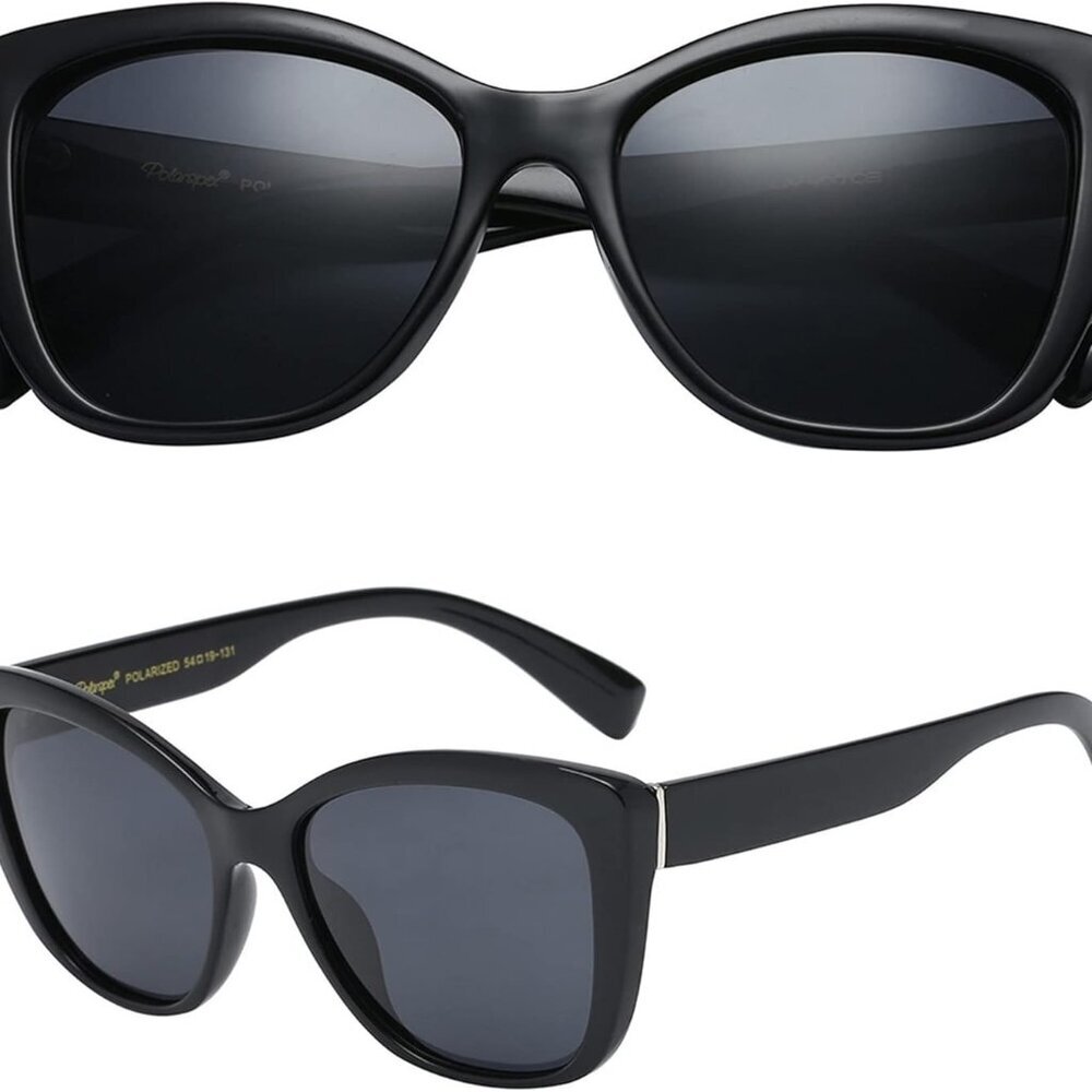 Polarized Cat Eye Sunglasses for Women – Oversized UV400 Celebrity Fashion Sun G